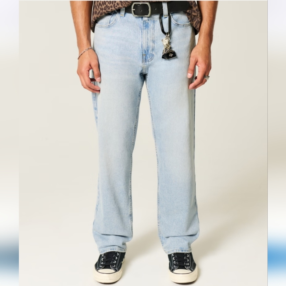 TopShop Mens Straight Baggy Jeans Size 34/30